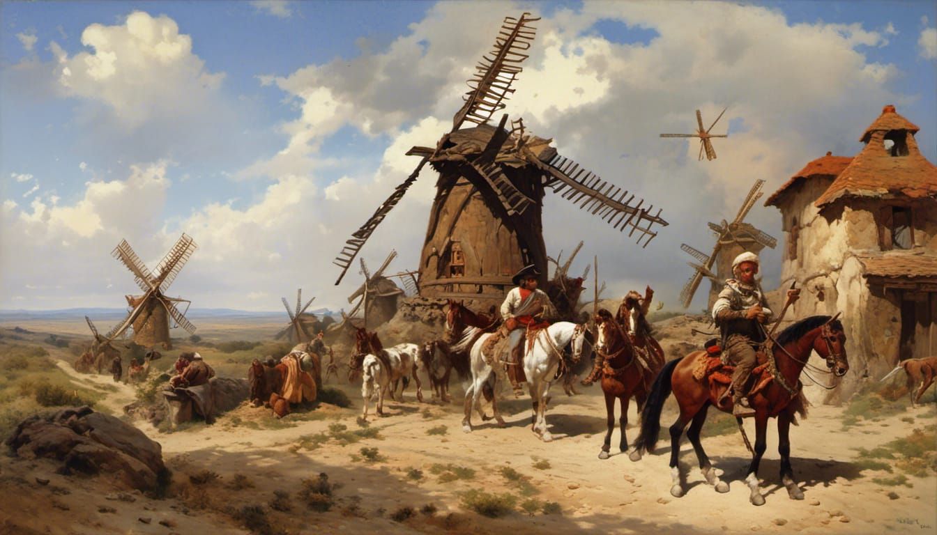 Don Quixote's Hyperreal Battle with Windmills
