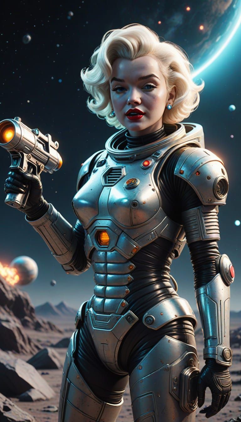 Marilyn Monroe in Retro Sci-Fi Space Suit