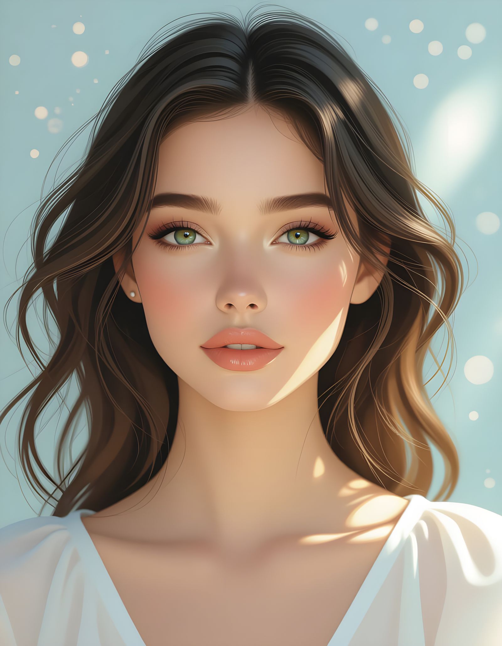 Ethereal Aerogel Woman with Angelic Radiance