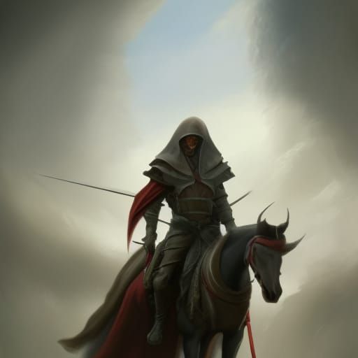 Epic Rider Emerges from Heaven in Divine War
