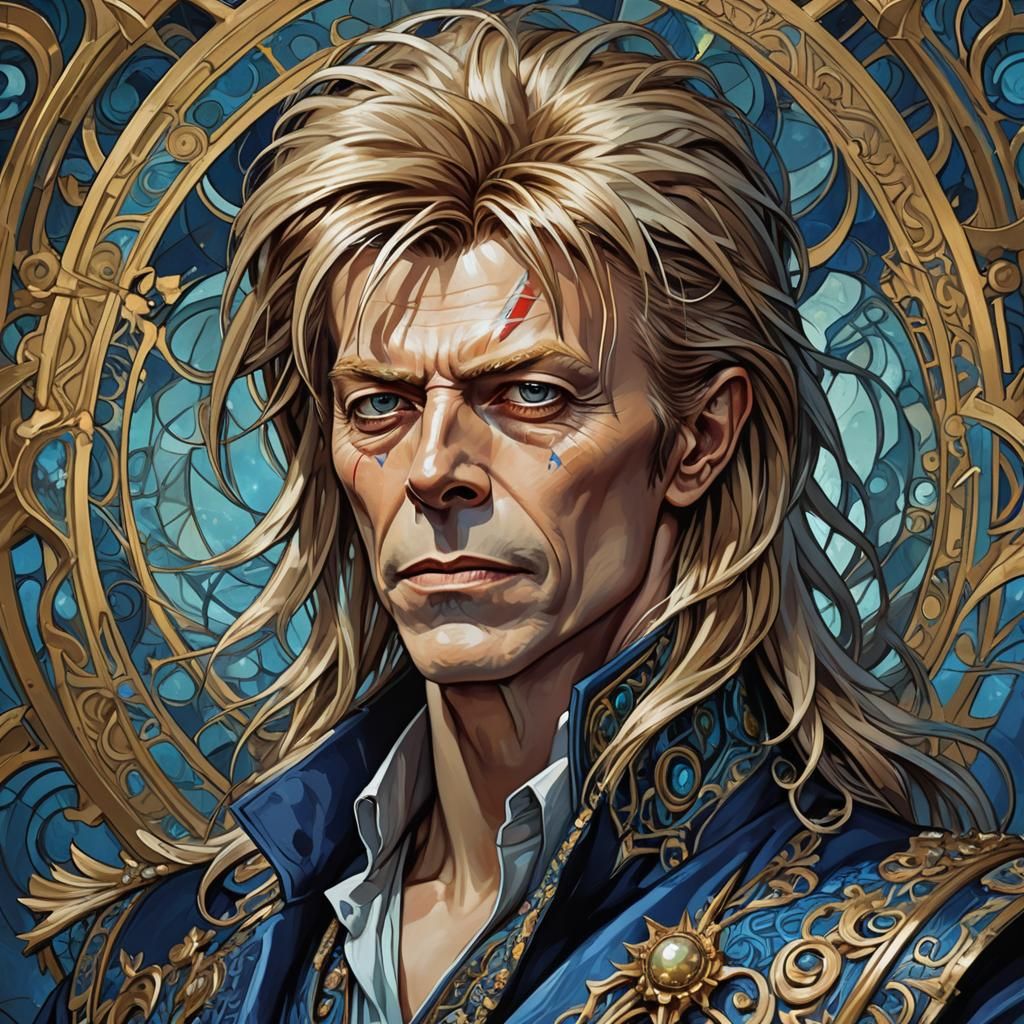 Mysterious Portrait in Art Nouveau Style