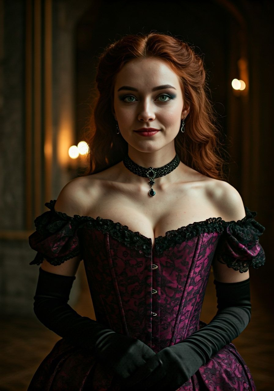 18th Century Aristocrat in Castle by Candlelight