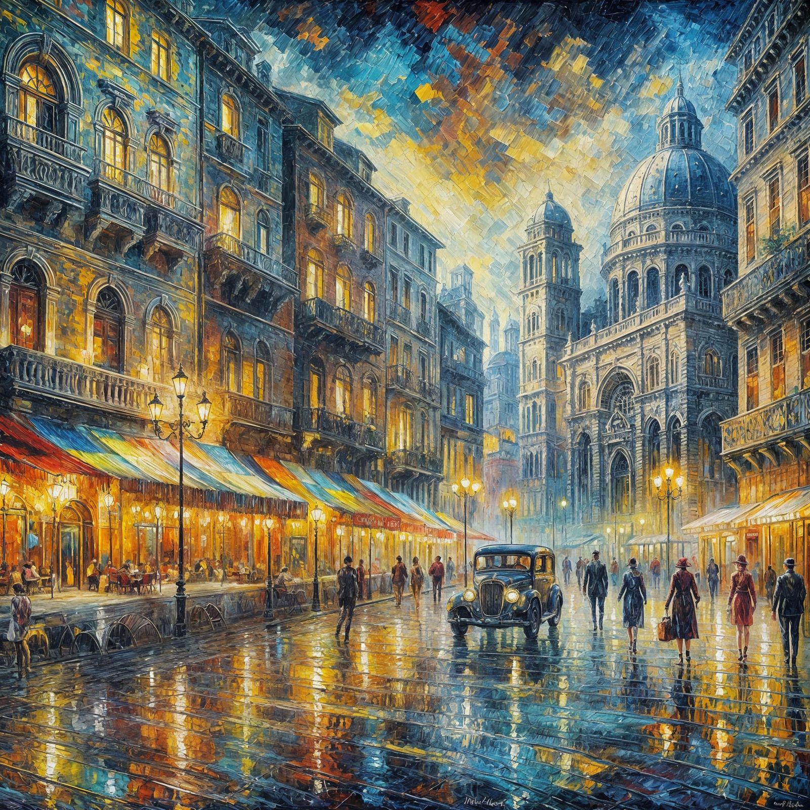 stunning 30's setting in an Italian noir style city