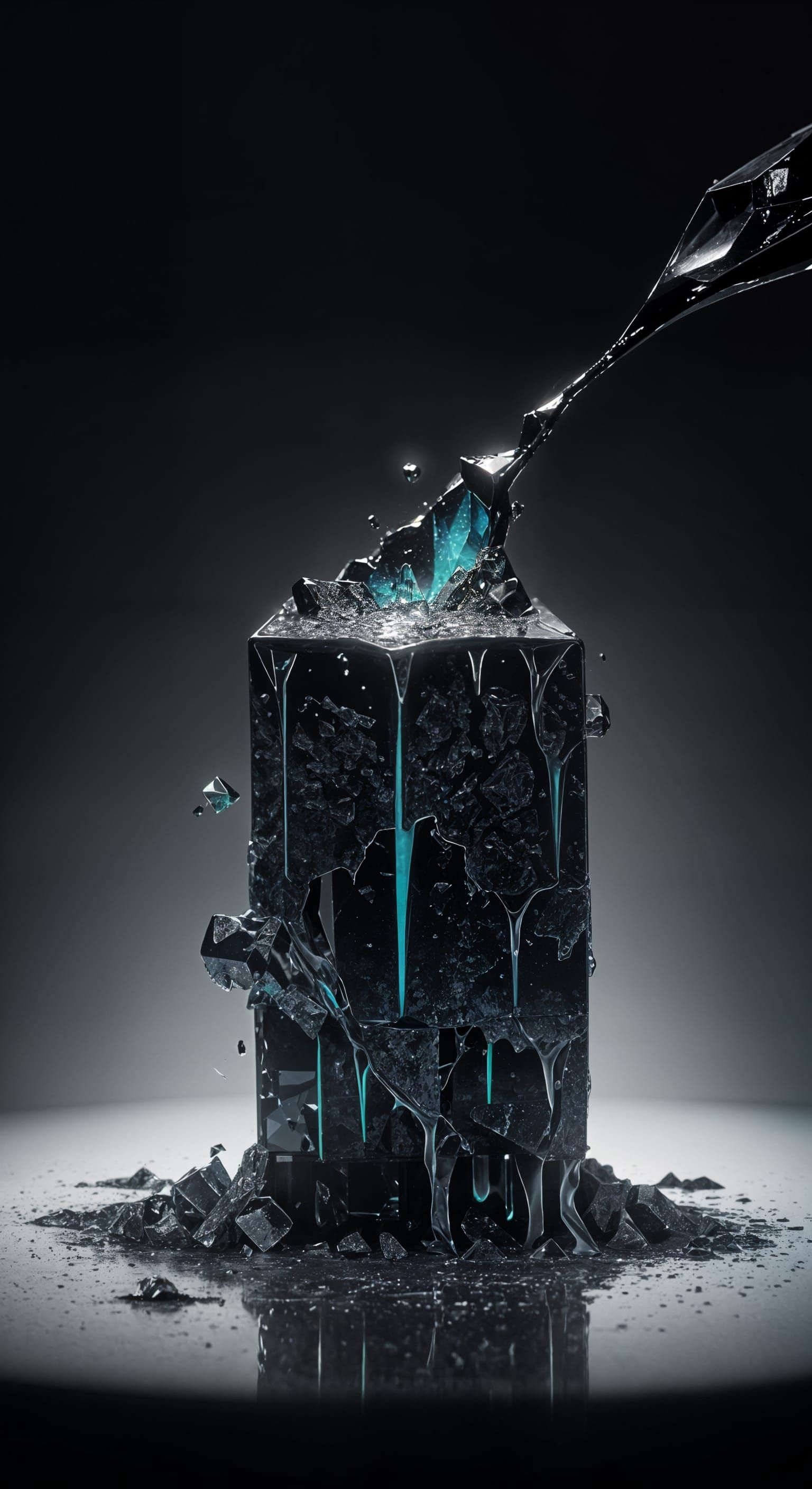 Shattered Glass Cube in a Void