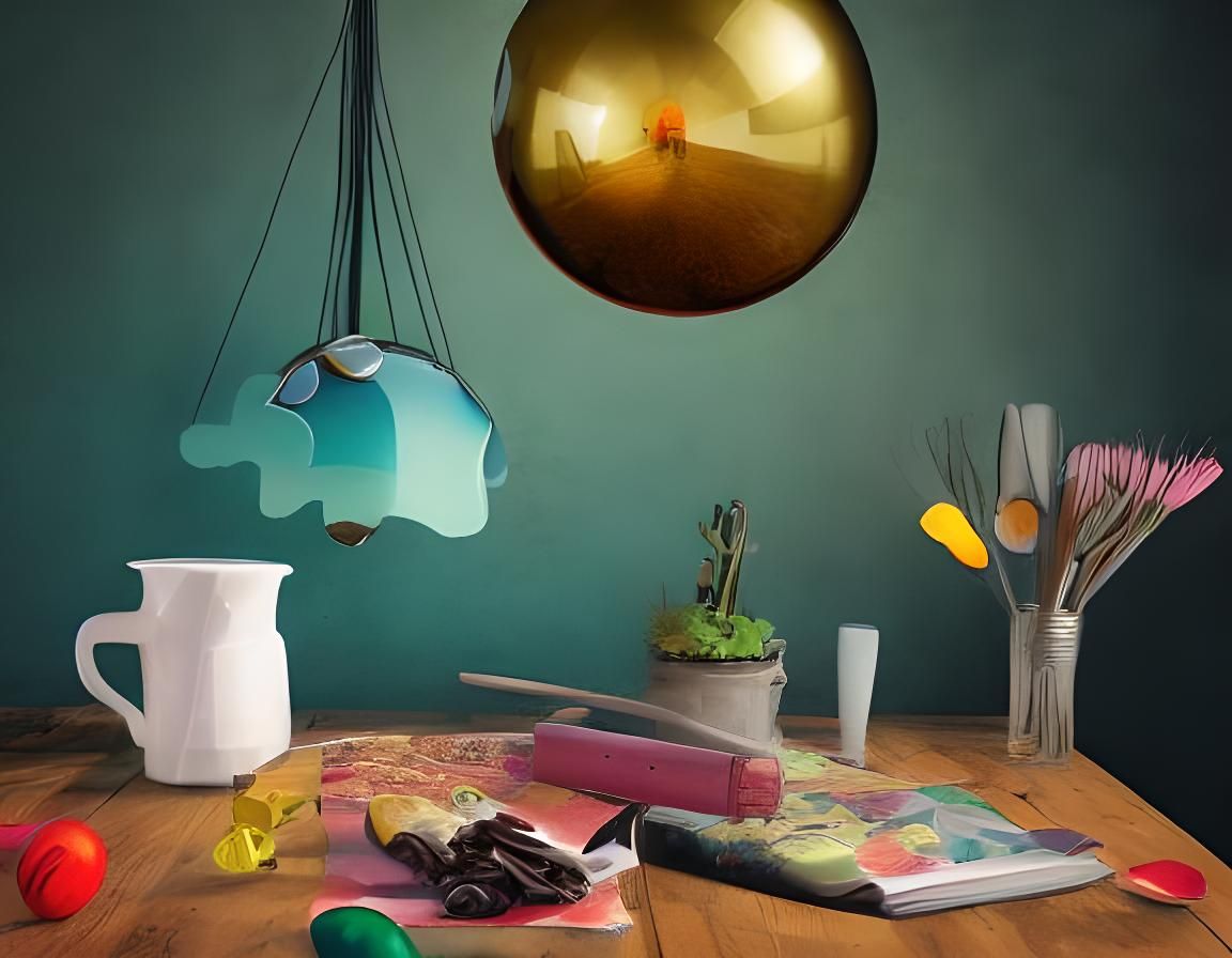 Surreal Cyborg Forest Portrait in Ethereal 3D Render