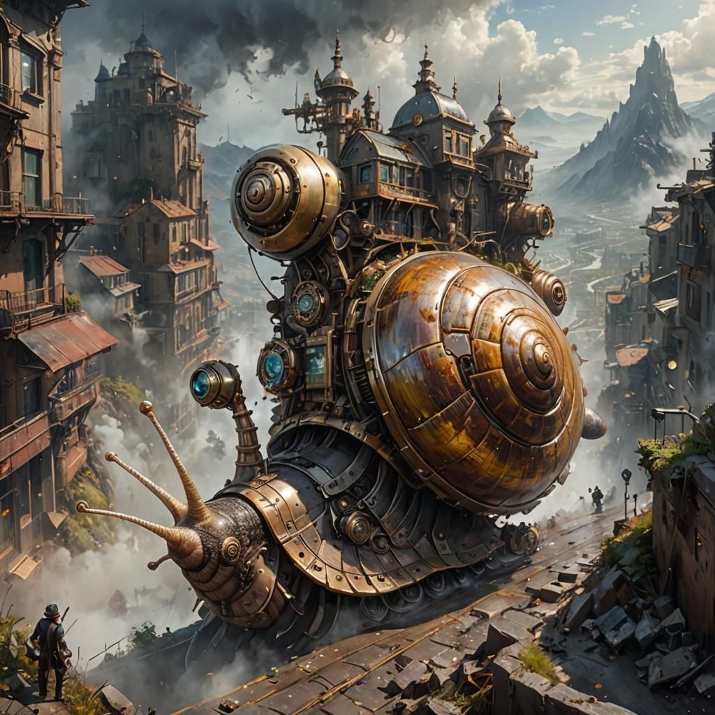 Steampunk Snail City in Mountain Pass