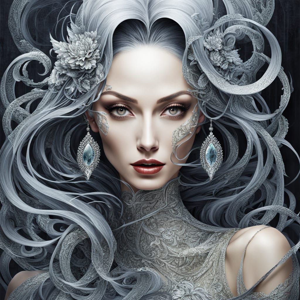 Enigmatic Lady AI Generated Art
