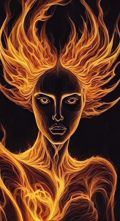 <lora:Made Of Flames:1.0> In a charred forest, where blackened trees stand like skeletal sentinels, a fairy made of smok...