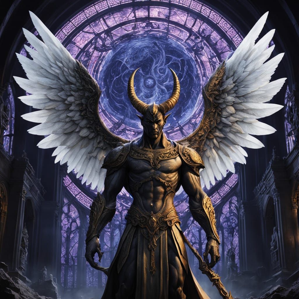 The Devil and Angel Engaged in Eternal Struggle