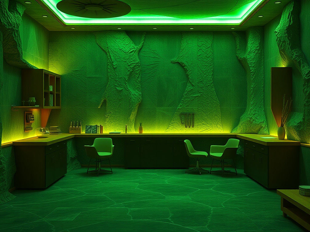 Abstract Ultraminimal Artwork in Neo-Primitivism Style