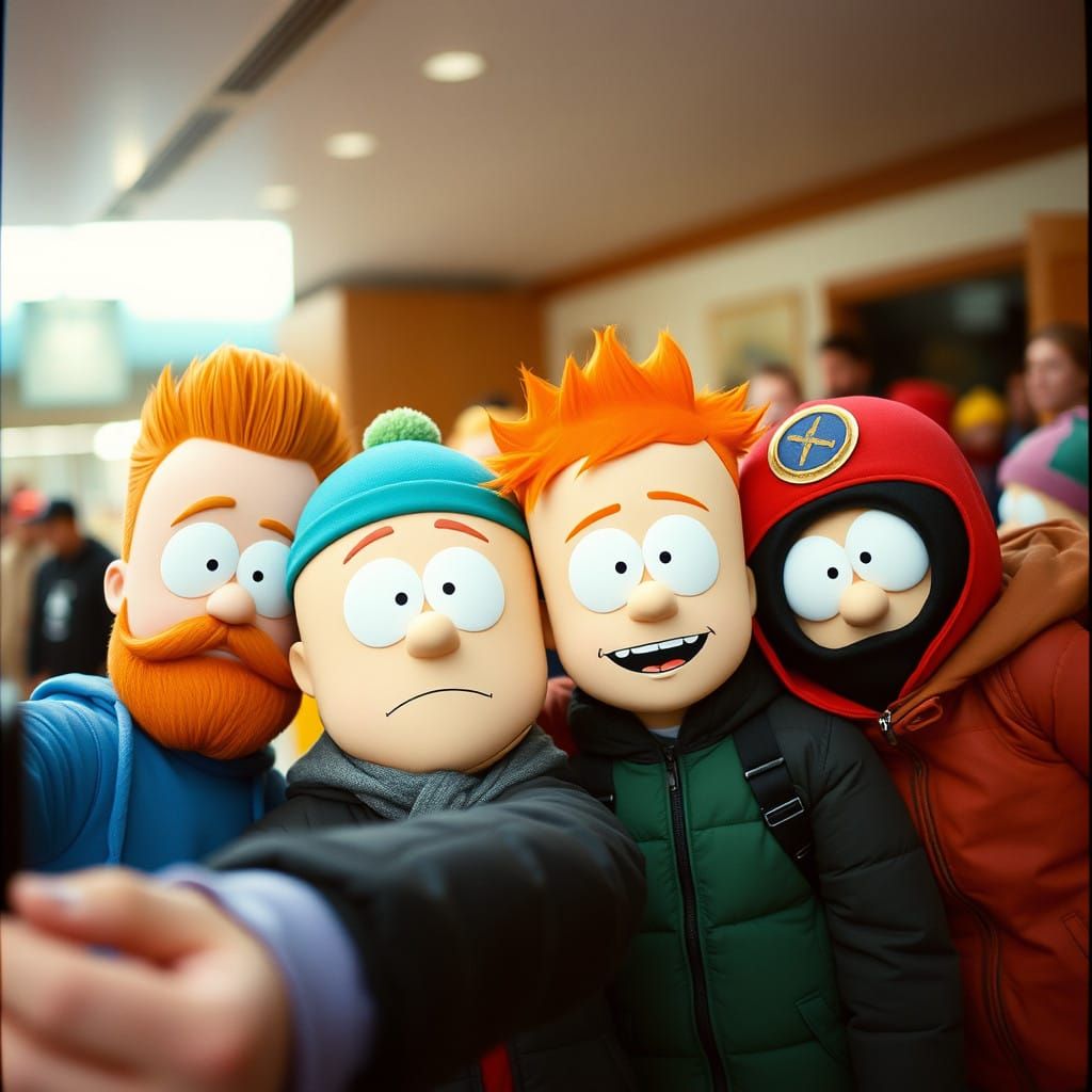 South Park Kids in Nostalgic 90s Selfie