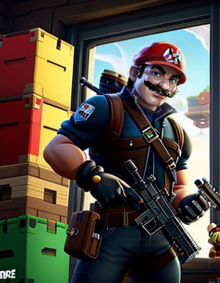 Mario in Fortnite Character Style