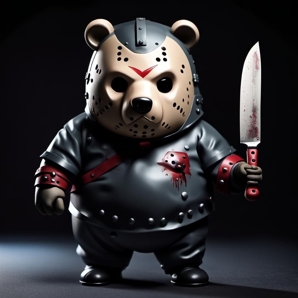 Chibi Obese Bear-Jason Voorhees Portrait