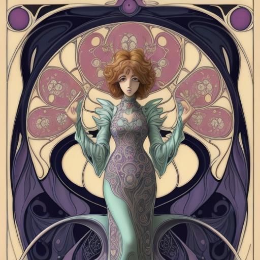 Art Nouveau Fractal Design