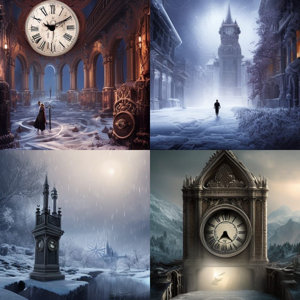 Frozen Clock: A Dramatic Digital Matte Painting