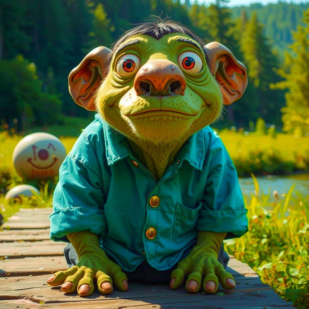 Slovenly Portrait in Expressive Brushstrokes