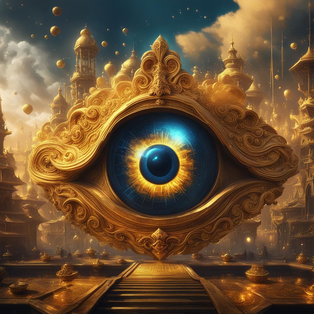 Golden Eye in Detailed Matte Painting