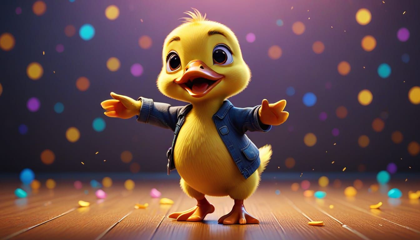 Dancing Duckling Concept Art in 3D