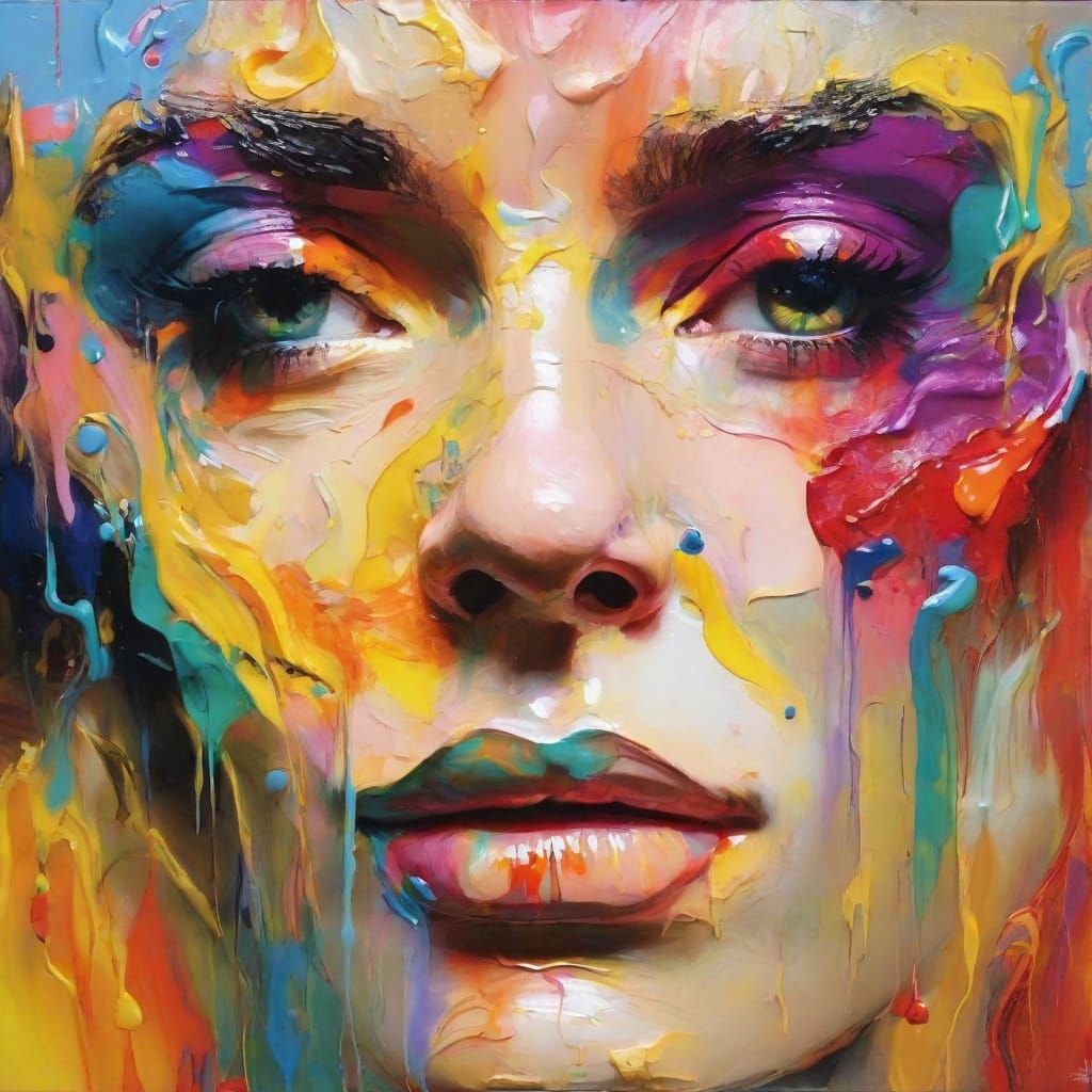 Surrealistic Liquid Painting Masterpiece