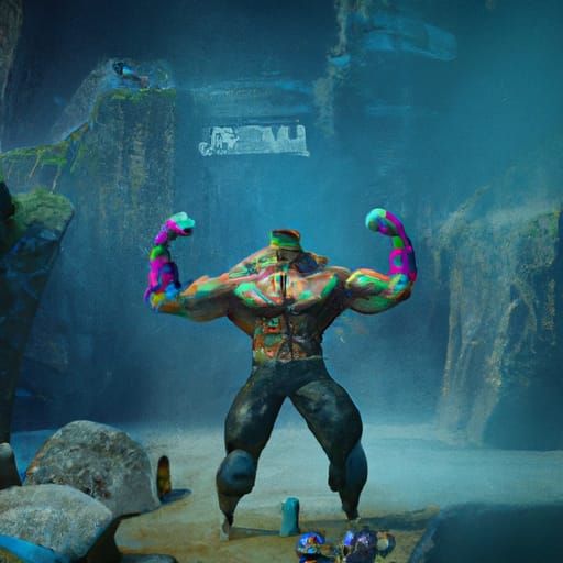 Invisible John Cena in Detailed Matte Painting