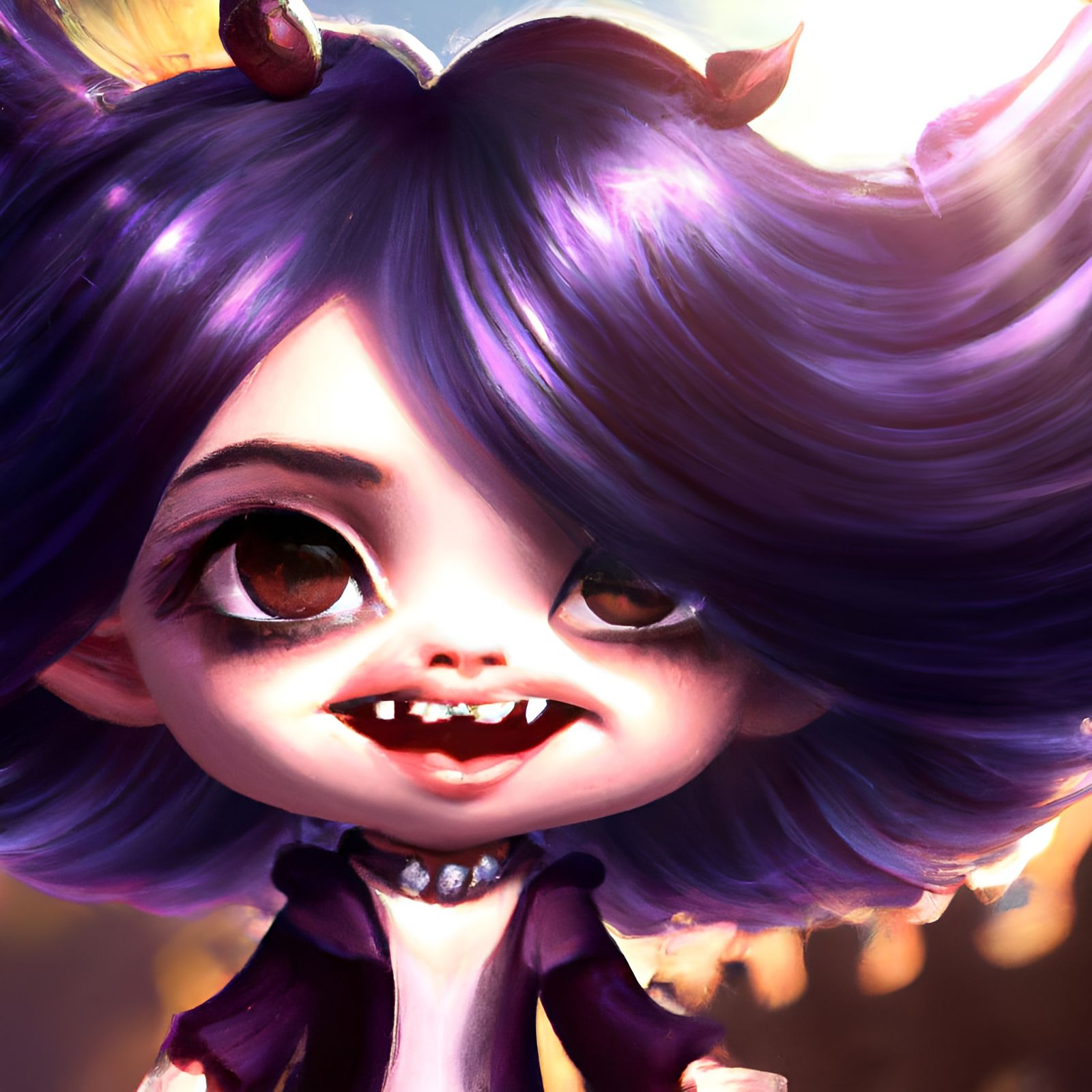Adorable Chibi Vampirina in Fantasy Concept Art