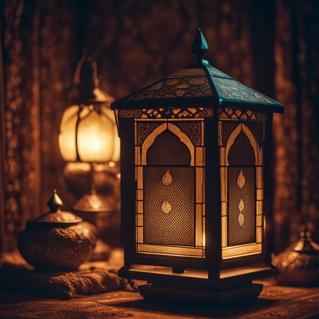 Arabian Night Lamp in Cinematic Style