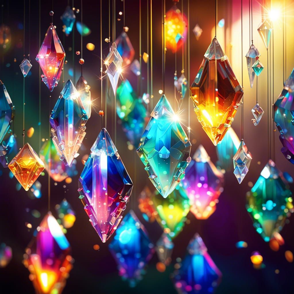 Sparkling Crystal Mobile Reflecting Rainbow Light