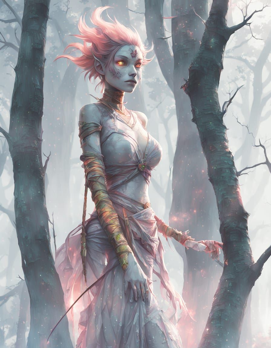 Mummified Witch Gwen Tennyson in 3D Anime Style