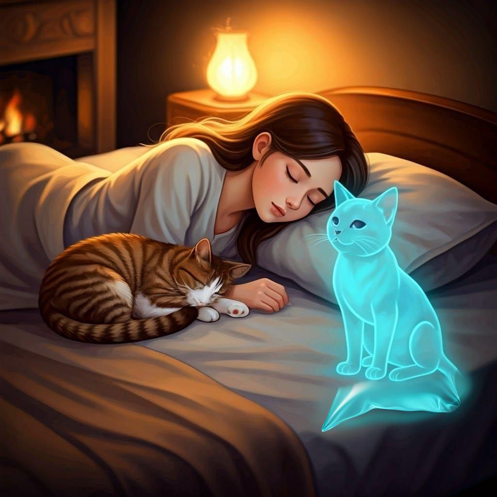 Transparent Pillow in Minimalist Room, Pop Art Style