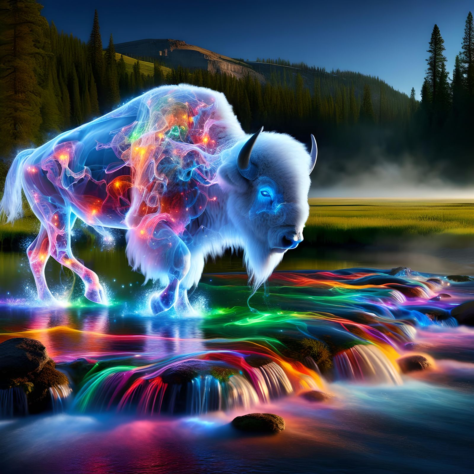Ethereal North American Bison