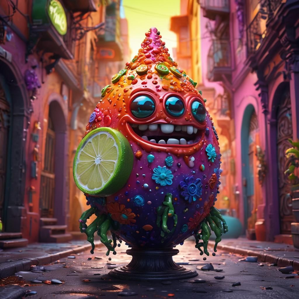 Lime Candyman in Graffiti Art Style