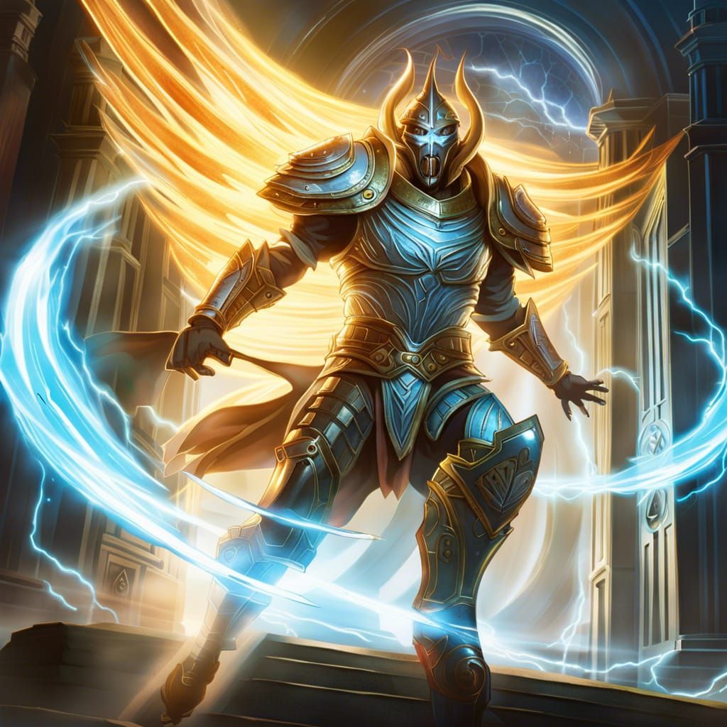 Transparent Spirit Warrior's Glowing Attack