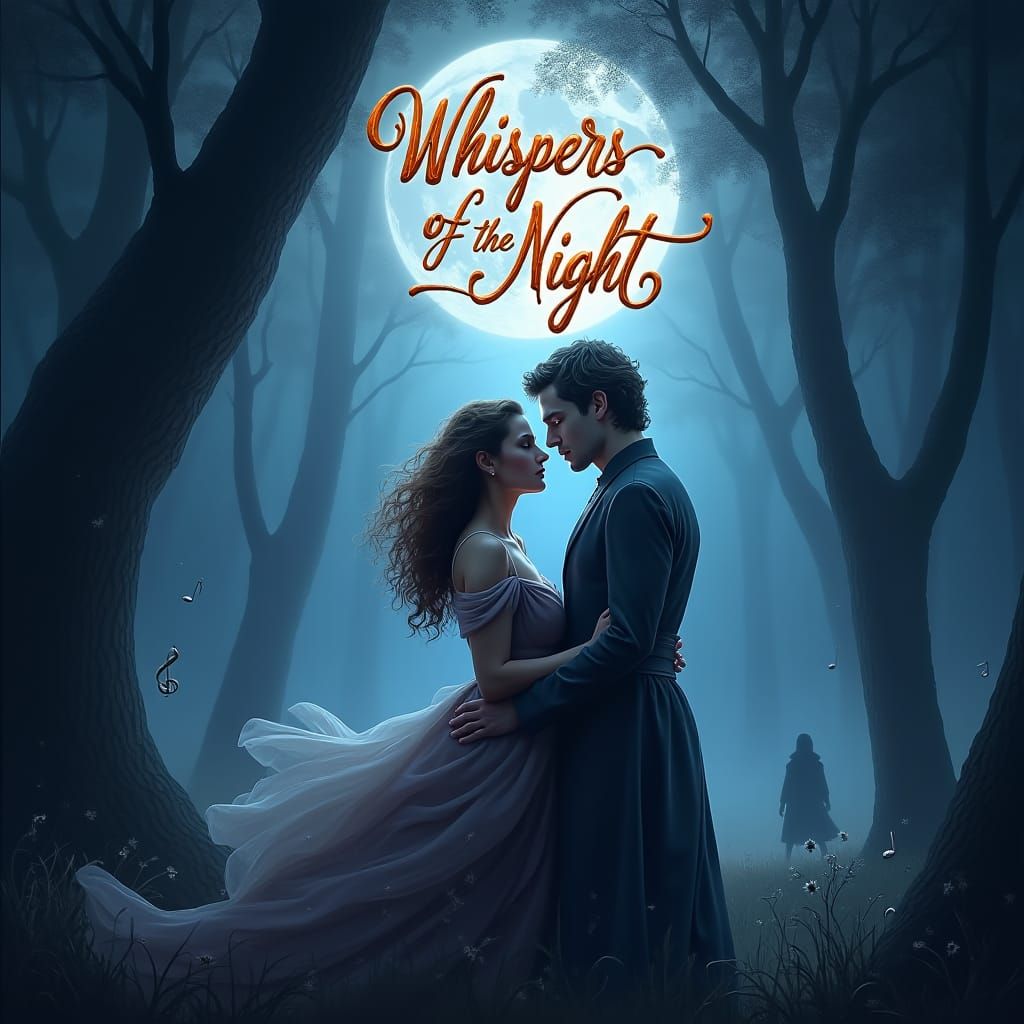 Mia and Dorian in Misty Moonlit Forest