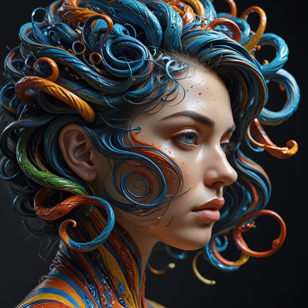 Expressive Sculpture of Reflected Glory in Hyperrealism