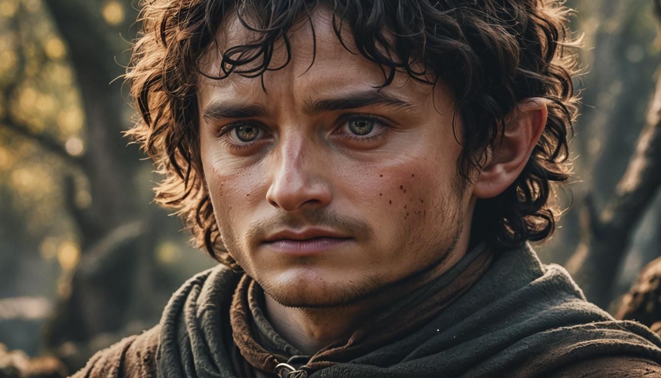Elijah Wood as Frodo in Detailed Matte Painting