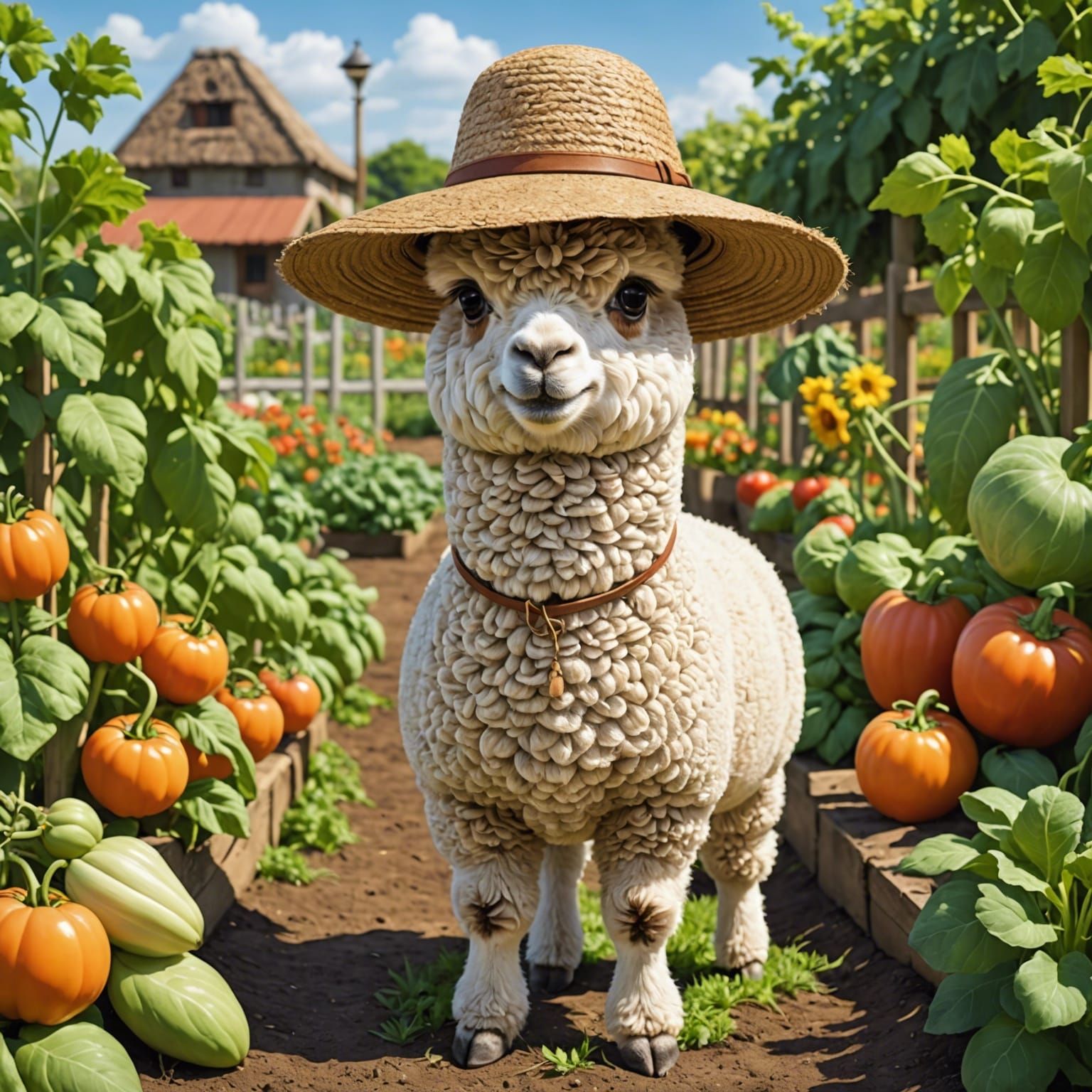 Alpaca Gardener in Anime Key Visual Style