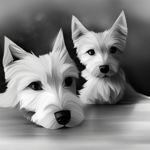 Origami Westie Dog Papercraft in 8K Resolution