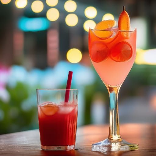 Hyper-Detailed Summer Drinks in Vibrant Professional Photogr...