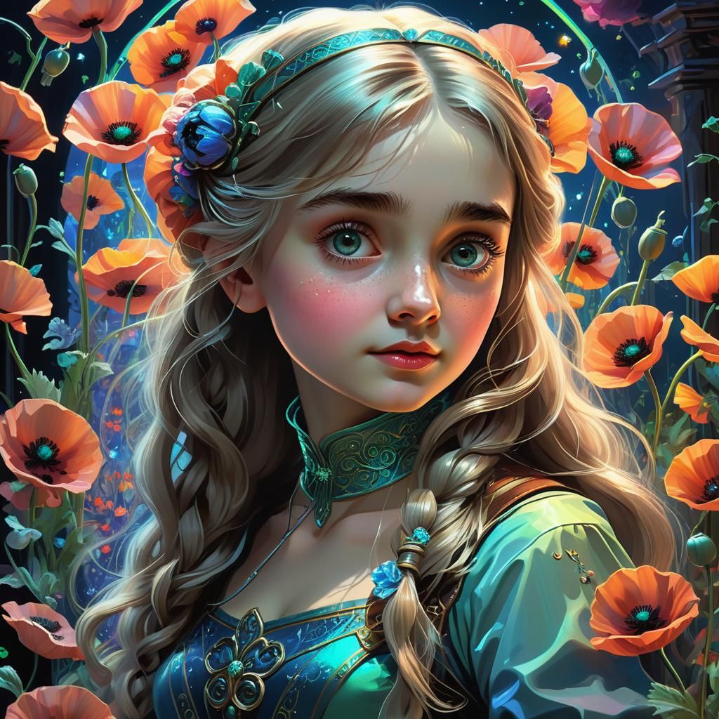 Poppy Pomfrey: Chemiluminescent Neon Masterpiece in 3D