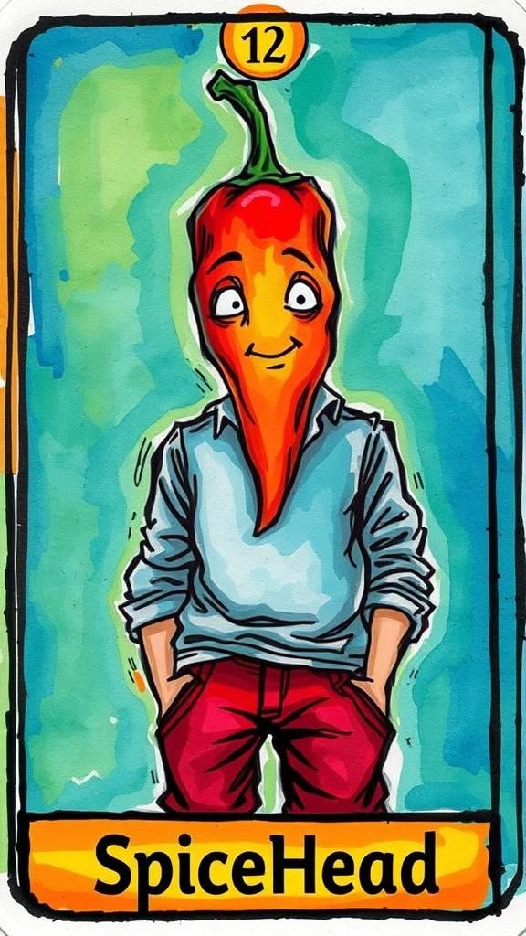 Vibrant Ink Tarot Card: The SpiceHead
