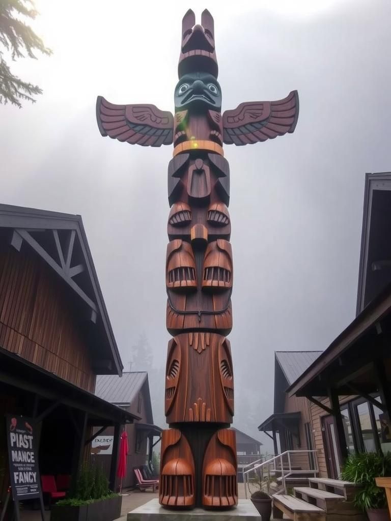 Surreal totem pole
