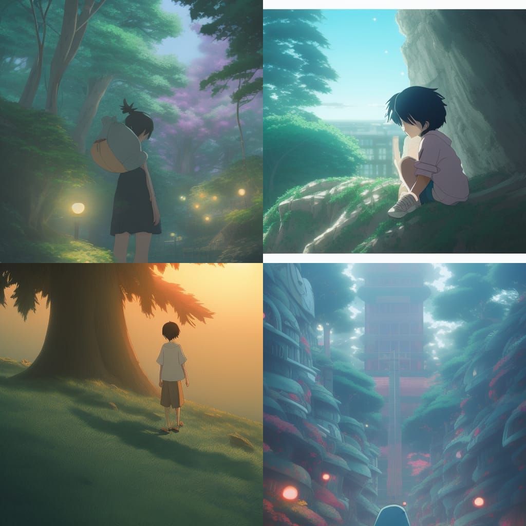 Redhead in Studio Ghibli Anime Style