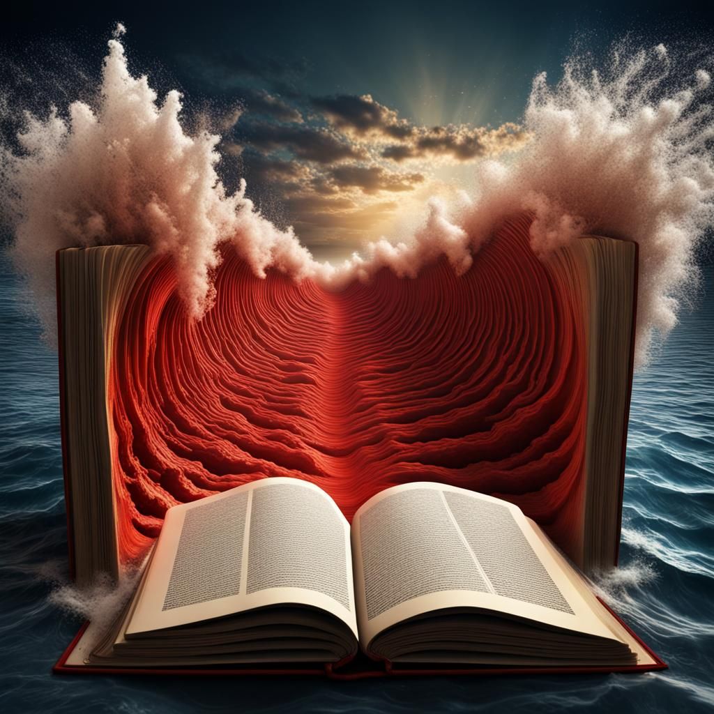 Majestic 3D Rendering of the Red Sea Parting