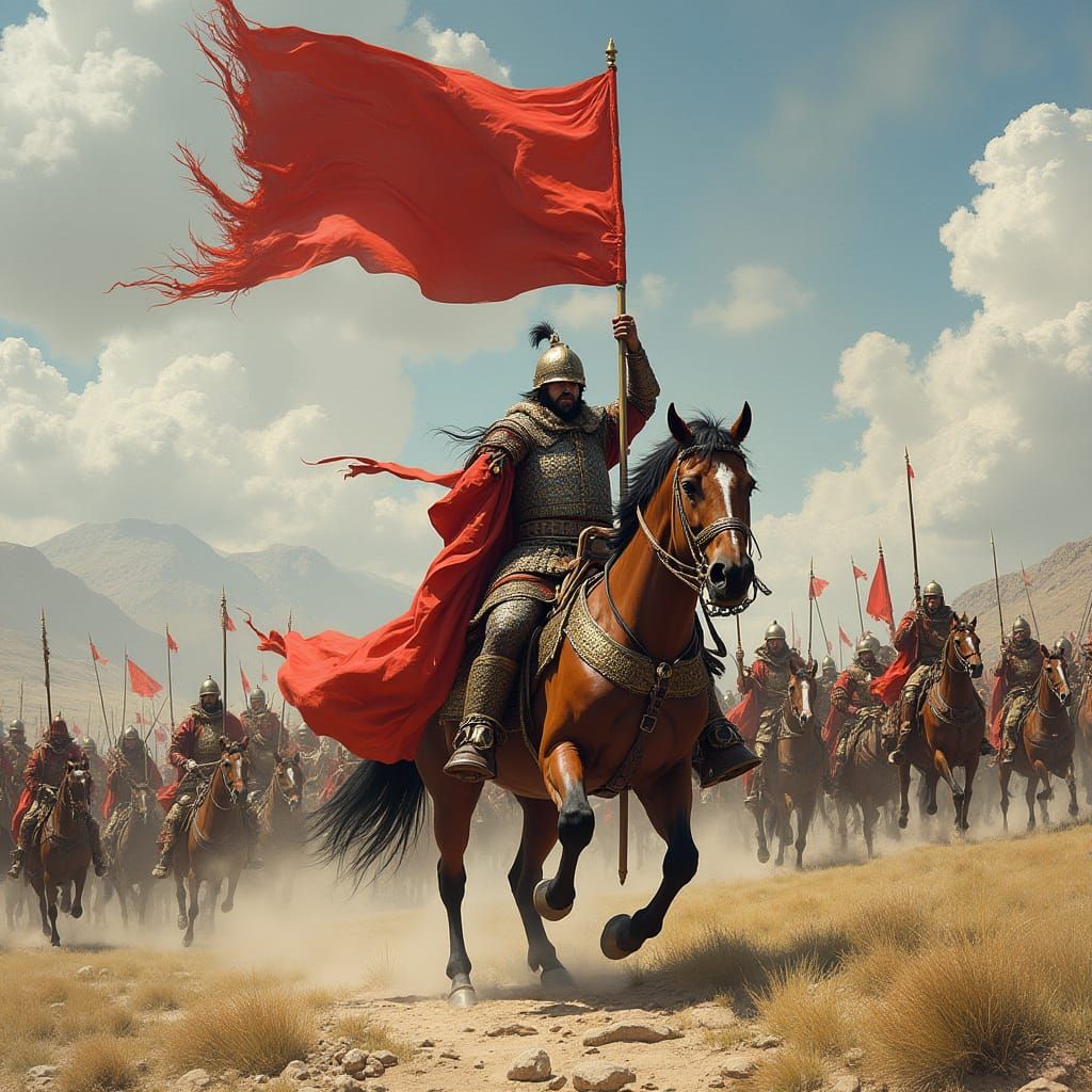 Genghis Khan Leads His Mongol Army Across the Eurasian Stepp...