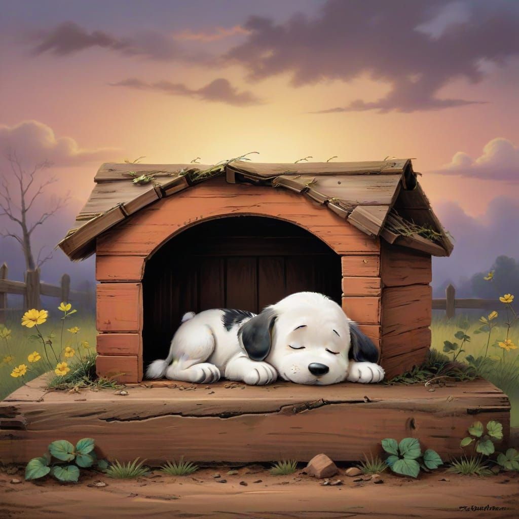 Snoopy Sleeping