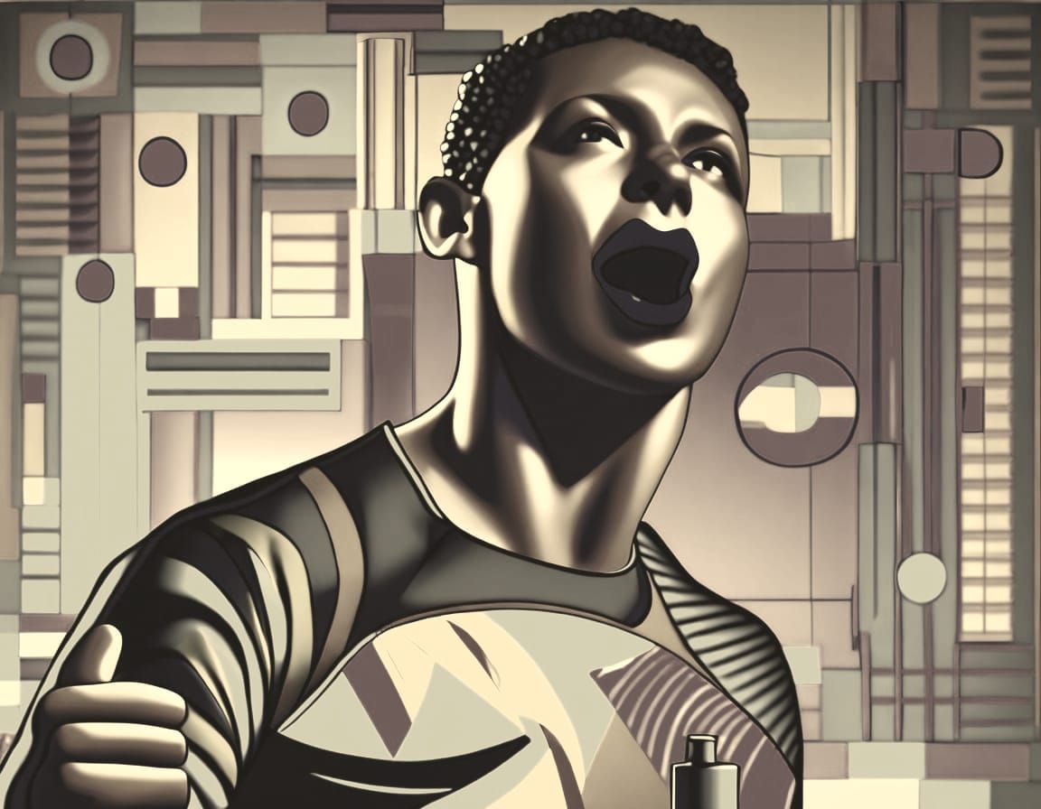 Angular Cubist Portrait of Cristiano Ronaldo