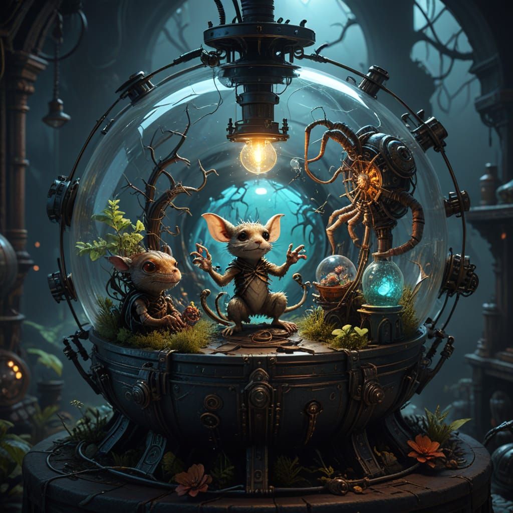 Goblin Mad Scientist in Hamster Ball Lab