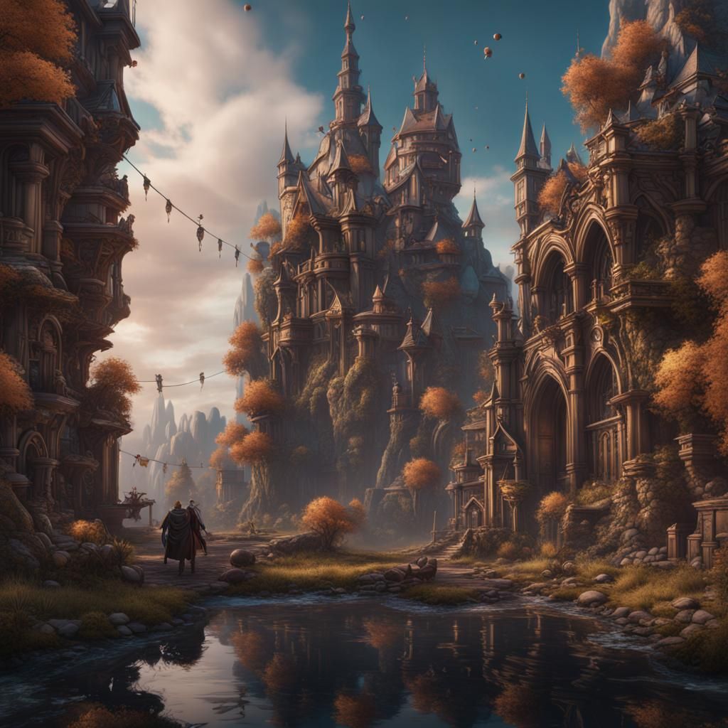 Detailed Matte Painting of a Nerd Character