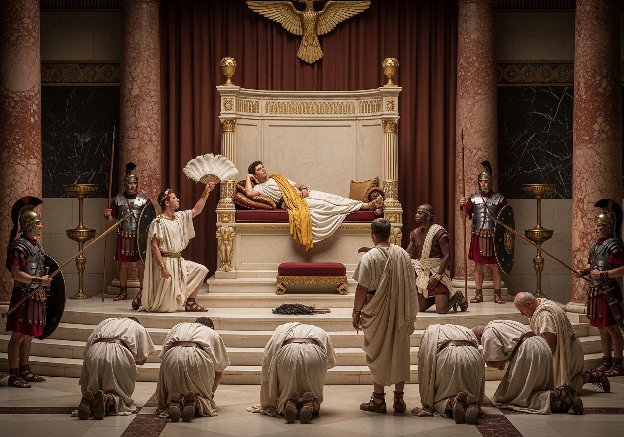 Lavish Throne Room in Ancient Roman Palace