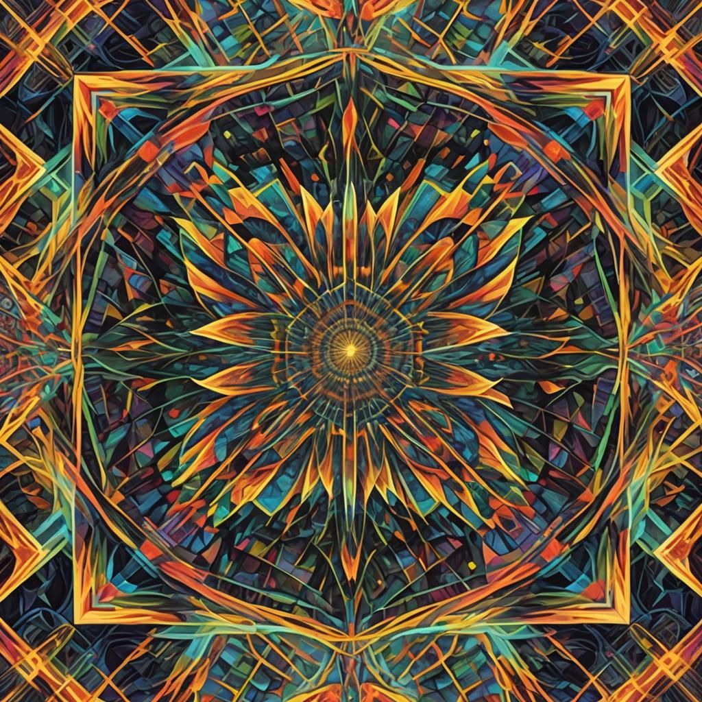 Mesmerizing Kaleidoscopic 4D Geometric Art